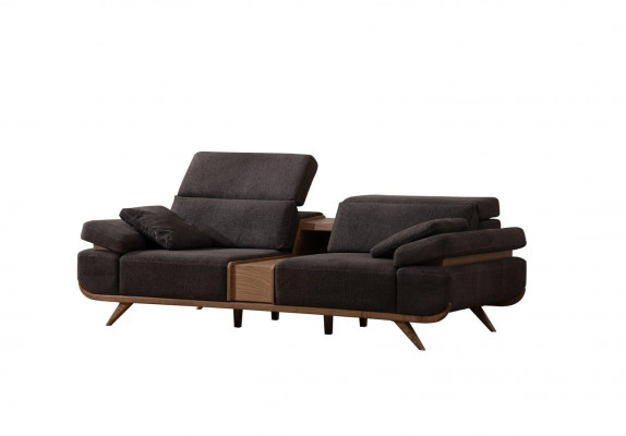 Ensemble de canapé de salon bicolore moderne 3+2 places avec fauteuil de luxe.