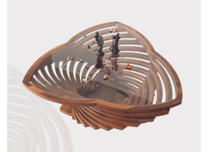 Table basse moderne en verre marron 2x Table basse Table d'appoint Table design