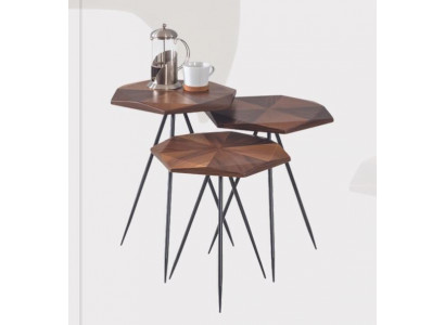 Ensemble 3x Table basse Table basse Table d'appoint Table de salon Design Tables