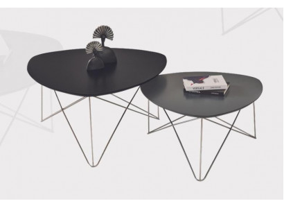 Table basse Table de salon noire Tables basses de luxe 2х Table d'appoint Table neuve
