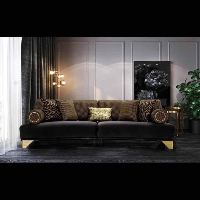 Canapé trois places 3 places Canapés de luxe Canapé en tissu de salon 260cm Meubles