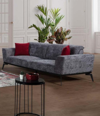 Ensemble de canapés 331 Housse de siège Canapé Paysage de vie Mobilier Rouge Gris