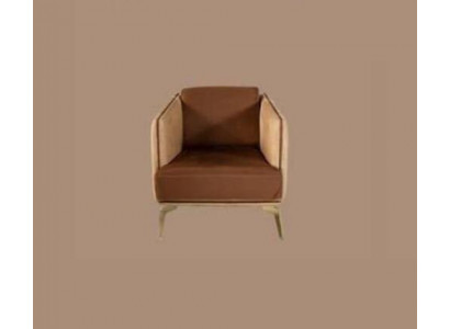 Moderne Fauteuil Une Place Fauteuil Marron 1 Place Tissu d'Ameublement Textile