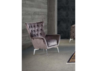 Fauteuil de luxe monoplace 1 place Rembourrage Tissu designer Textile Moderne