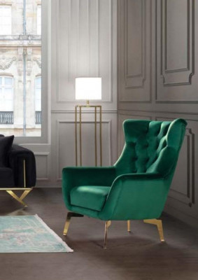 Fauteuil de luxe une place moderne 1 place Rembourrage tissu designer textile