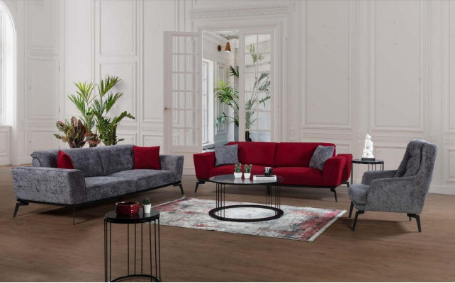 Fauteuil moderne gris mono-place, meuble de salon design inclinable