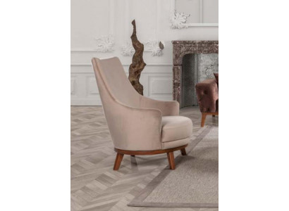 Fauteuil Rembourrage Mobilier Salon Monoplace Détente Textile Fauteuil Beige