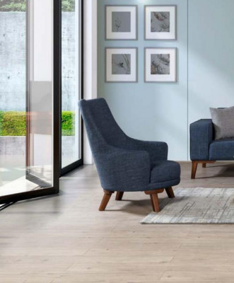 Textile rembourrage de luxe Fauteuil relaxant d'une place Meuble rembourré bleu