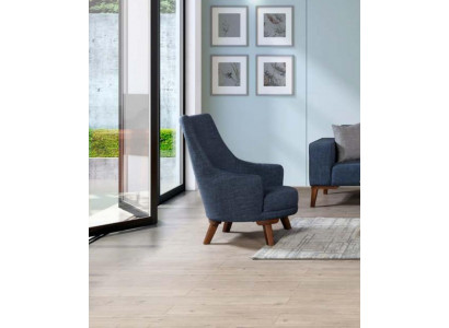 Textile rembourrage de luxe Fauteuil relaxant d'une place Meuble rembourré bleu