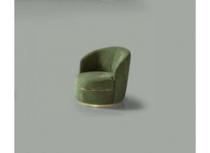 Moderne Fauteuil Rond à Bras Unique Rembourrage Designer en Tissu Textile