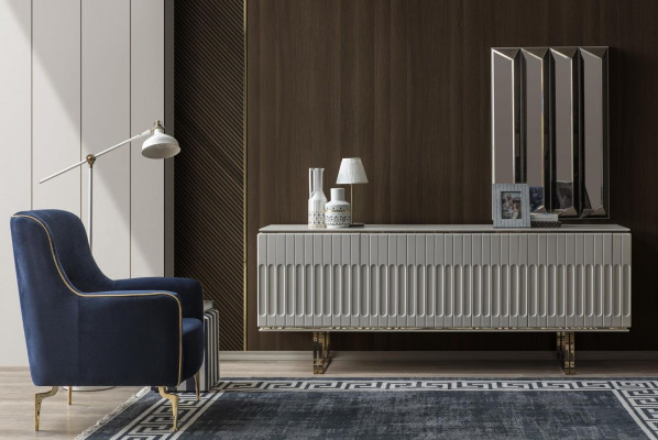 Suite Buffet Miroir Commode Armoire Armoire Designer Armoires de Luxe Ensembles de Tiroirs