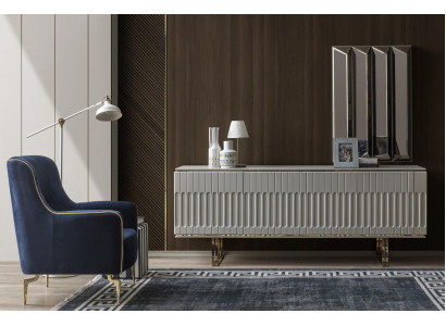 Suite Buffet Miroir Commode Armoire Armoire Designer Armoires de Luxe Ensembles de Tiroirs