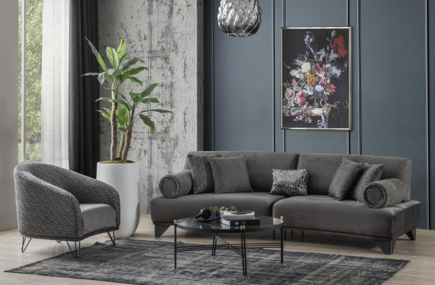 Fauteuil Canapé 1 place Canapé Rembourrage Fauteuil Club Tissu Moderne Salon
