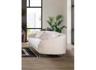 Canapé 3 places en tissu Canapés Canapé Rembourrage Meubles moderne Trois places Velours beige