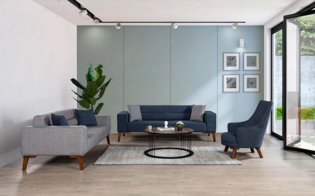 Sofas Modern Suite 331 Siège Textile Complet et Ensembles de Meubles