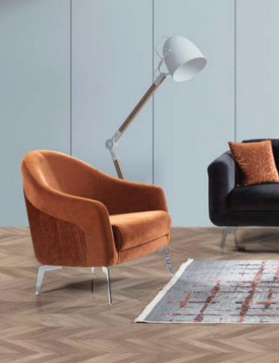 Ensemble de canapés 3+3+1 places Fauteuil en tissu de luxe Design de salon