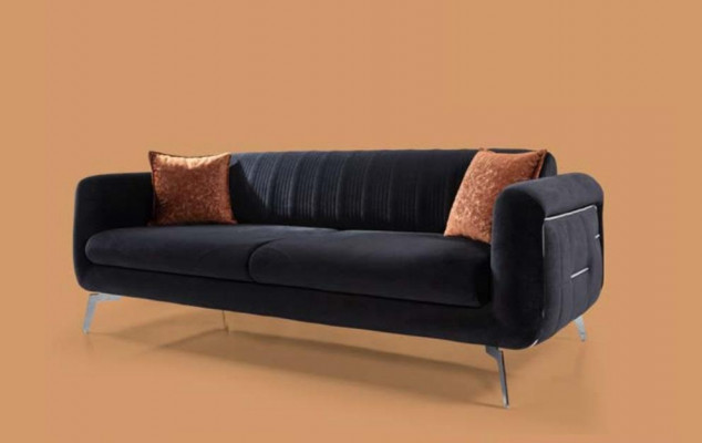 Ensemble de canapés 3+3+1 places Fauteuil en tissu de luxe Design de salon