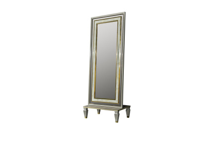 Miroir gris Taille du corps Miroir debout moderne Miroir debout en métal Chambre nouvelle