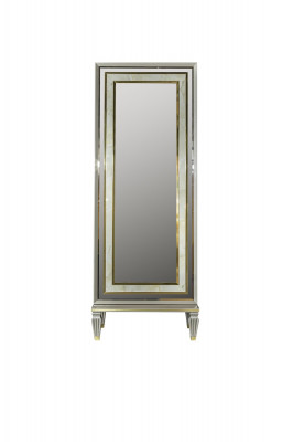 Miroir gris Taille du corps Miroir debout moderne Miroir debout en métal Chambre nouvelle