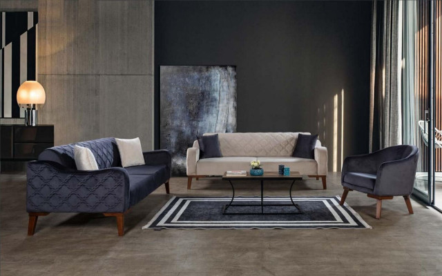 Moderne Sessel 1-Sitzer Designer Einzelsitzer Polsterung Textil Möbel