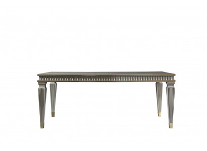Table à manger Blanc Salle à manger Bois Mobilier Design Élégant Table de luxe Style