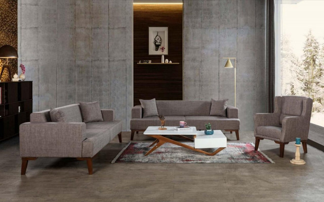 Fauteuil de luxe Rembourrage Mobilier Salon Fauteuil 1 place Tissu nouvelle couleur marron