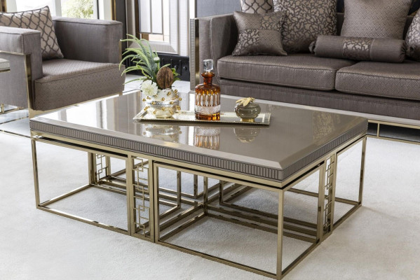 Table basse Marron Belles tables Salon Élégant Design de table Meubles de luxe nouveau