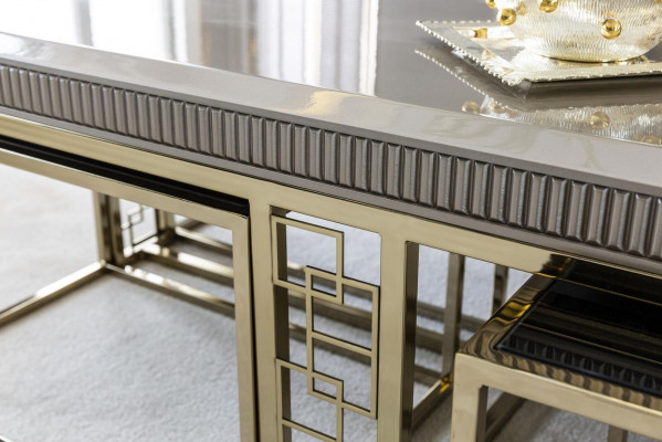 Table basse Marron Belles tables Salon Élégant Design de table Meubles de luxe nouveau