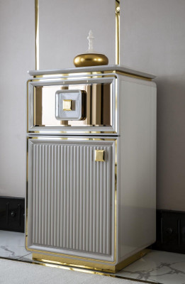 Commode blanche Belle Commode Armoire en métal Design moderne Chambre de luxe neuve