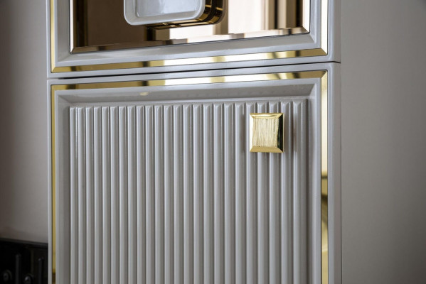 Commode blanche Belle Commode Armoire en métal Design moderne Chambre de luxe neuve