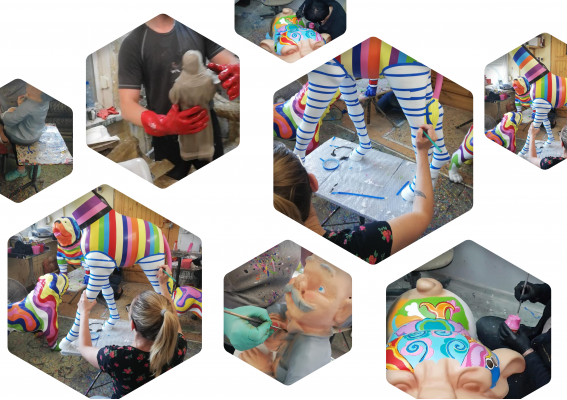 Designer figure abstraite Figures modernes Décoration de chameau Sculptures de jardin décoratives