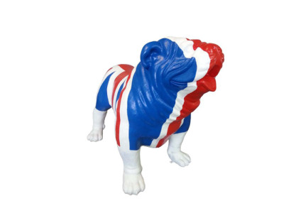 Décoration de jardin Statue de Bouledogue Jack Union Figure Statues décoratives Sculpture Figures