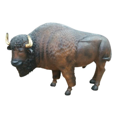 Statue de décoration grandeur nature Bison Sculpture Statues Décoratives de Jardin 90cm nouveau