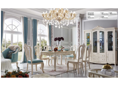 Salle à manger Mobilier Ameublement Ensemble Vitrine Chaise Table à manger Chaises Ensemble de salle à manger Ensembles