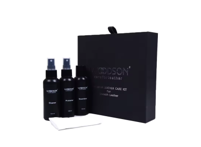 Set de nettoyage et d'entretien pour matériaux en cuir, ensemble de 3 sprays pour l'entretien.