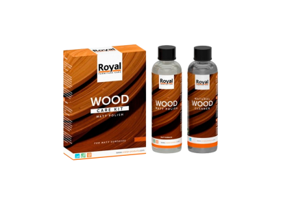 Kit de démarrage Oranje Royal pour le nettoyage du bois, nettoyant mat, 2 x 75 ml