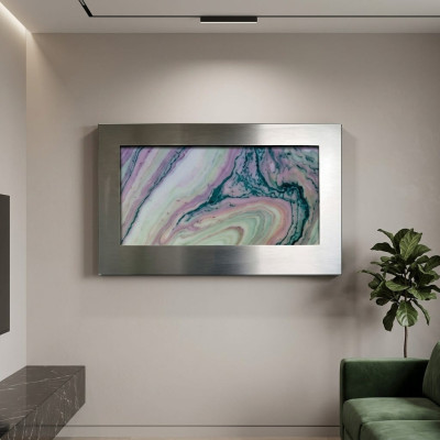 Mur d'eau LED, colonnes d'eau design, cadre d'image de cascade 90x60