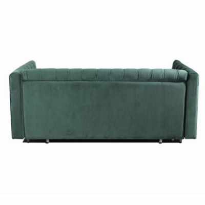 Style américain Chesterfield Canapé Canapé en cuir Trois places Vert