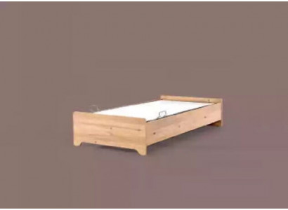 Lit d'enfants moderne en tissu marron. Nouveauté pour chambre d'enfants. 100x200cm.