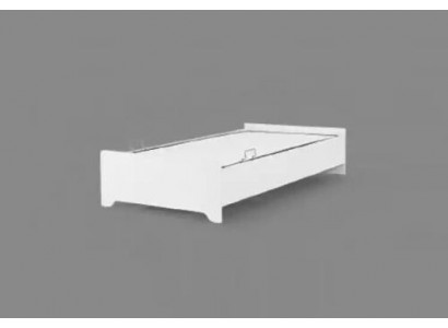 Lit simple en bois blanc de 100x200 dans la chambre d'enfant cadre de lit