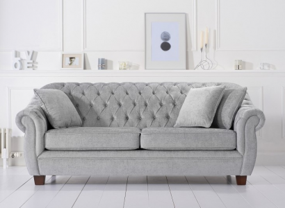 Canapé canapé Chesterfield Tissu d'ameublement Canapés Ensemble de tapisserie 3 places