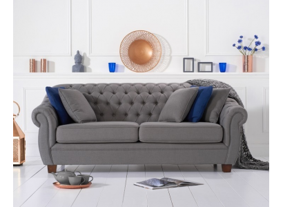 Tissu d'ameublement Chesterfield pour le salon trois places. Design textile.