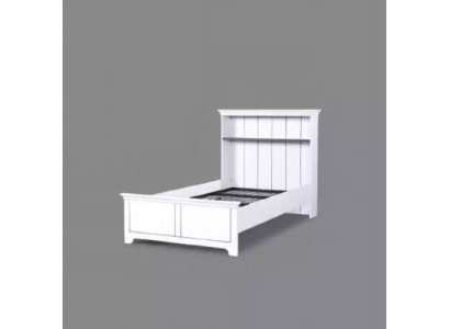 Lit en bois Design de chambre à coucher Mobilier de luxe Chambre de jeunes Blanc Classique