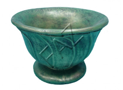 Vase à fleurs style antique, vases vintage, décoration pots, coupe calice, turquoise vert