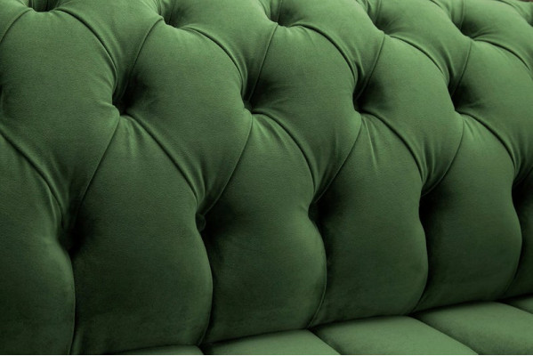 Chesterfield Canapé 2 Places Tissu Coussin Cuir Canapés Sofas Sofa