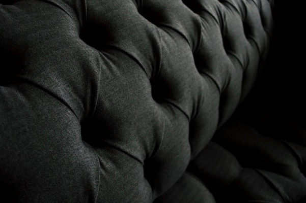 Canapé Chesterfield en textile 2 places Sofa de luxe Canapés rembourrés Canapés de design en tissu