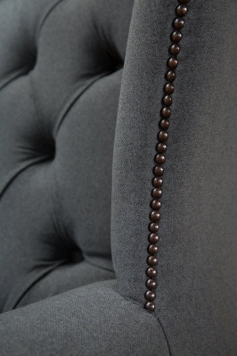 Chesterfield Design Luxus Canapés en Tissu Textil Fauteuil à Oreilles 1 Place Sofa Rembourré