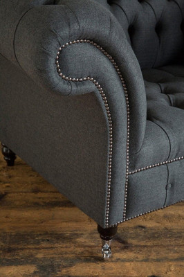 Fauteuil design Chesterfield Canapé Sofa Tissu de luxe 1 place #111