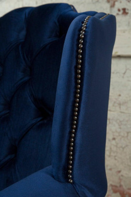 Chesterfield fauteuil à oreilles fauteuil 1 place canapé rembourré sofa relax télévision neuf #1
