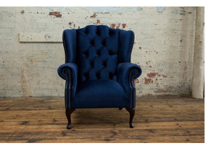 Chesterfield fauteuil à oreilles fauteuil 1 place canapé rembourré sofa relax télévision neuf #1